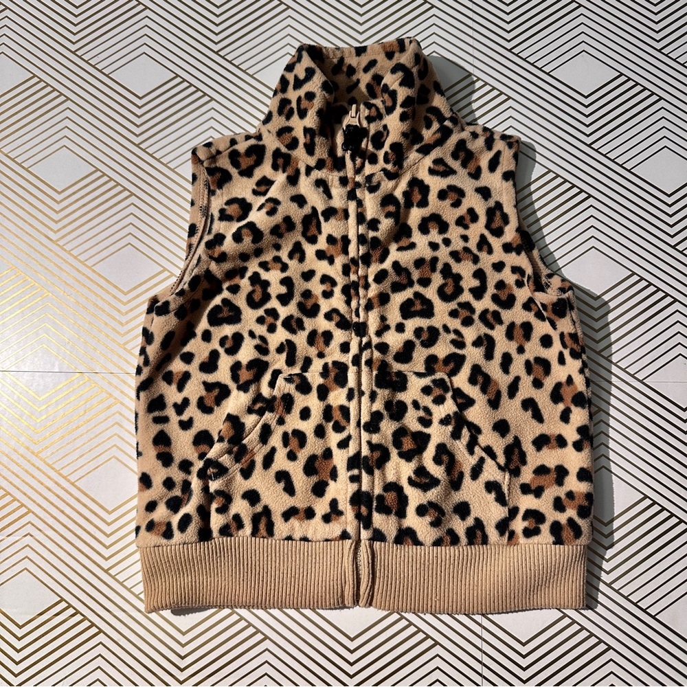 Carter's Brown and Tan Leopard Print Vest